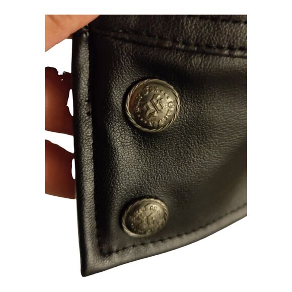 Bare Fox Jacket Men's Extra Large Black Gray Fleece Sleeves Varsity Snap Up 4XL - Picture 7 of 16